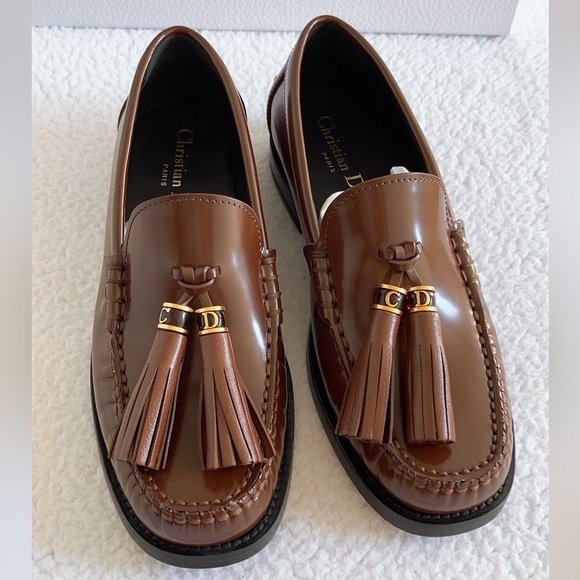 Authentic Dior Women's D-Academy Leather Loafers - Picture 1 of 16